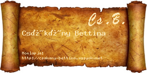 Csákány Bettina névjegykártya